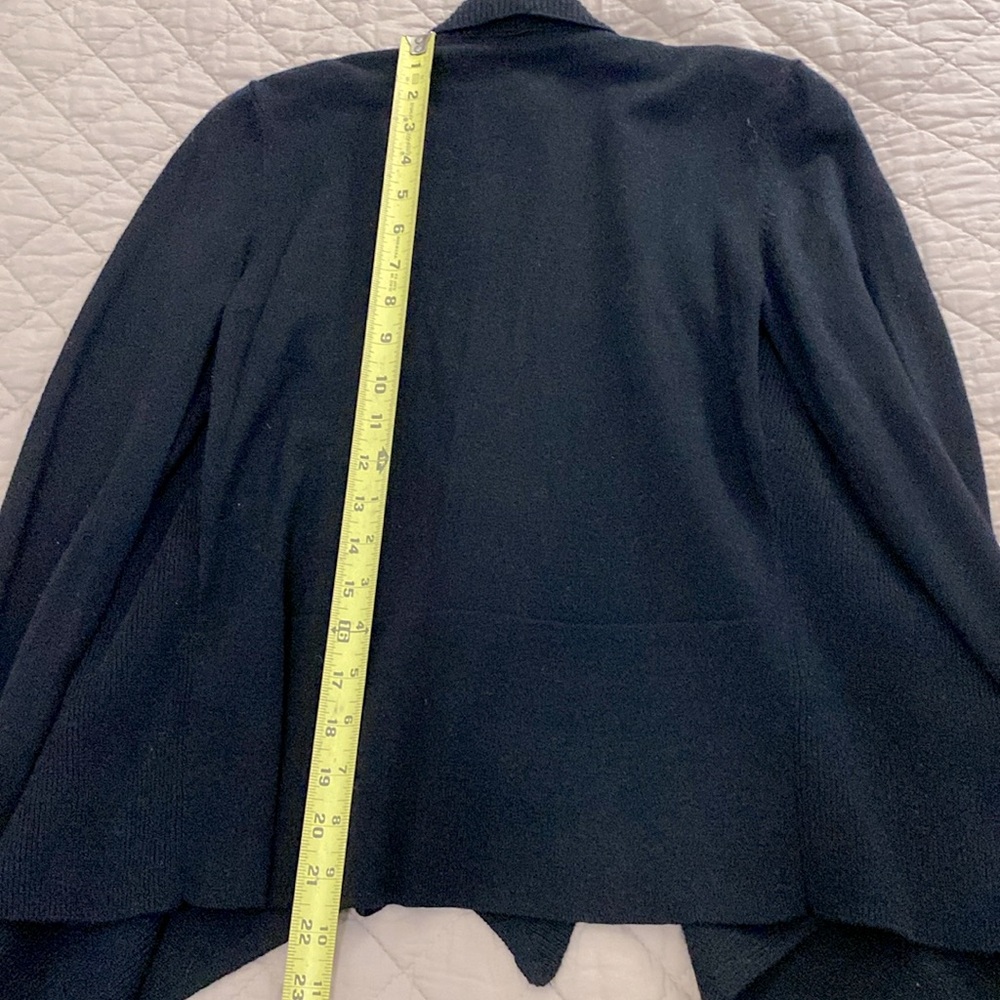 NWT! WHBM CARDIGAN. BLACK. SZ M. CAN BE WORN 2 WAYS. GORGEOUS! - Picture 6 of 8